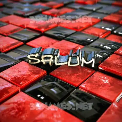salum in Red Checkered style - 3D name wallpaper salum in Red Checkered style - 3D name wallpaper
