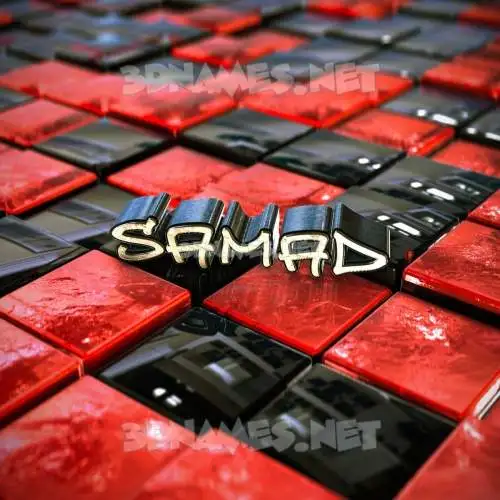 samad in Red Checkered style - 3D name wallpaper samad in Red Checkered style - 3D name wallpaper