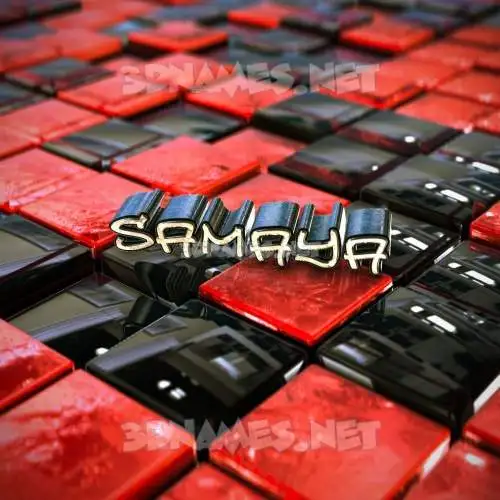 samaya in Red Checkered style - 3D name wallpaper samaya in Red Checkered style - 3D name wallpaper