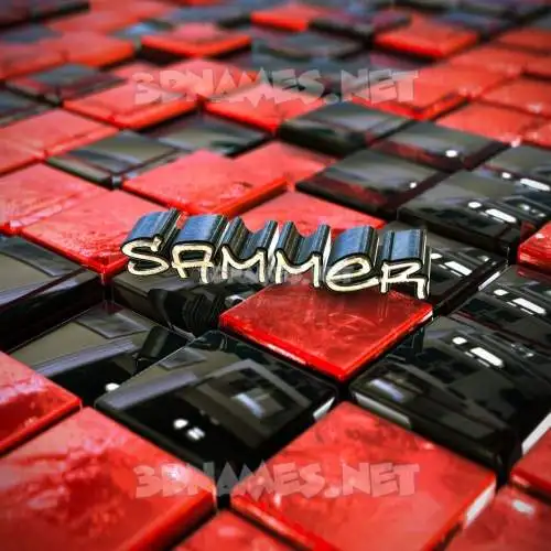 sammer in Red Checkered style - 3D name wallpaper sammer in Red Checkered style - 3D name wallpaper