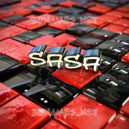 sasa in Red Checkered style - 3D name wallpaper sasa in Red Checkered style - 3D name wallpaper