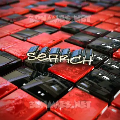 search in Red Checkered style - 3D name wallpaper