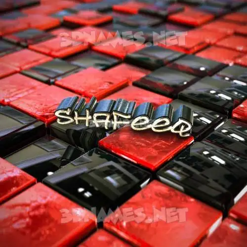 shafeeq in Red Checkered style - 3D name wallpaper shafeeq in Red Checkered style - 3D name wallpaper