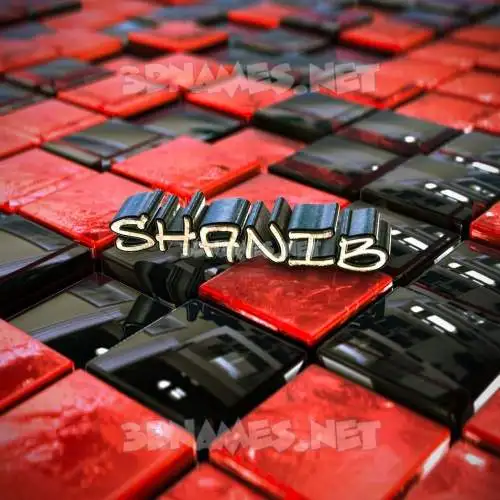 shanib in Red Checkered style - 3D name wallpaper shanib in Red Checkered style - 3D name wallpaper