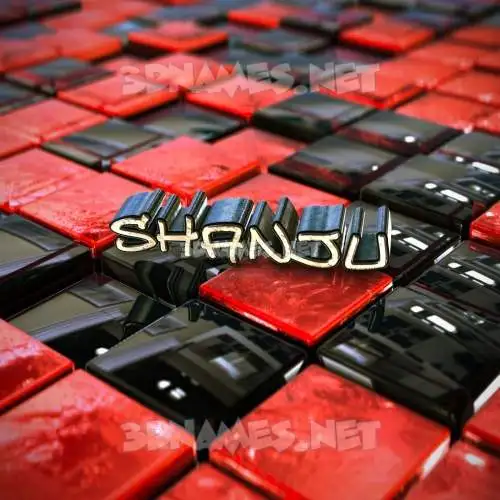 shanju in Red Checkered style - 3D name wallpaper shanju in Red Checkered style - 3D name wallpaper