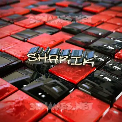 sharik in Red Checkered style - 3D name wallpaper sharik in Red Checkered style - 3D name wallpaper