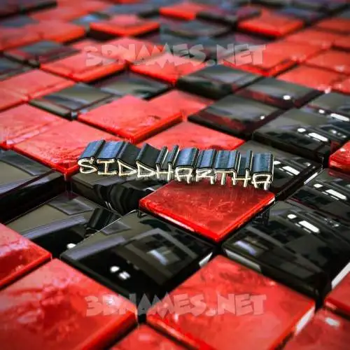 siddhartha in Red Checkered style - 3D name wallpaper