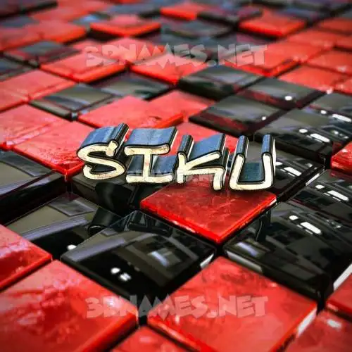 siku in Red Checkered style - 3D name wallpaper siku in Red Checkered style - 3D name wallpaper