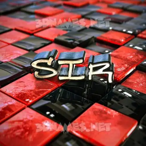 sir in Red Checkered style - 3D name wallpaper sir in Red Checkered style - 3D name wallpaper