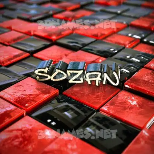 sozan in Red Checkered style - 3D name wallpaper sozan in Red Checkered style - 3D name wallpaper
