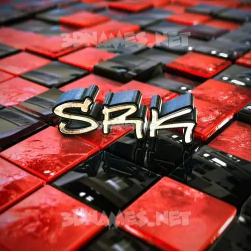 srk in Red Checkered style - 3D name wallpaper srk in Red Checkered style - 3D name wallpaper