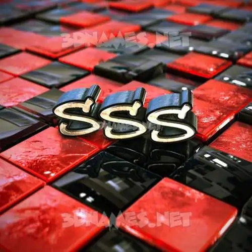 sss in Red Checkered style - 3D name wallpaper sss in Red Checkered style - 3D name wallpaper