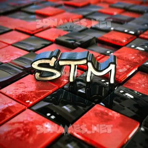 stm in Red Checkered style - 3D name wallpaper stm in Red Checkered style - 3D name wallpaper
