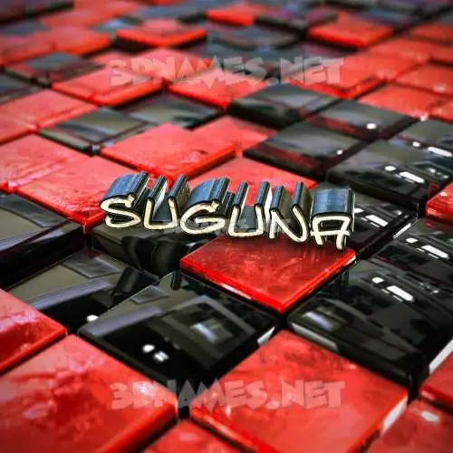 suguna in Red Checkered style - 3D name wallpaper suguna in Red Checkered style - 3D name wallpaper