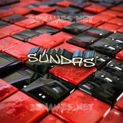 sundas in Red Checkered style - 3D name wallpaper sundas in Red Checkered style - 3D name wallpaper