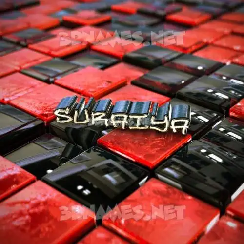 suraiya in Red Checkered style - 3D name wallpaper