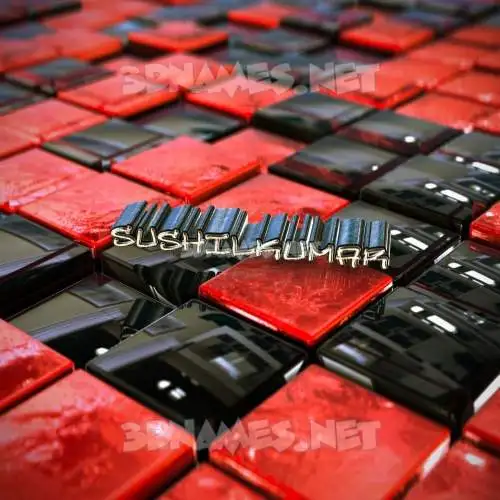 sushilkumar in Red Checkered style - 3D name wallpaper sushilkumar in Red Checkered style - 3D name wallpaper