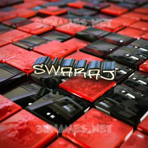 swaraj in Red Checkered style - 3D name wallpaper swaraj in Red Checkered style - 3D name wallpaper