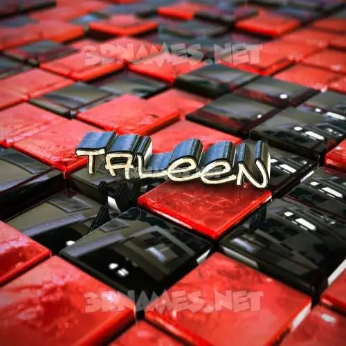 taleen in Red Checkered style - 3D name wallpaper taleen in Red Checkered style - 3D name wallpaper
