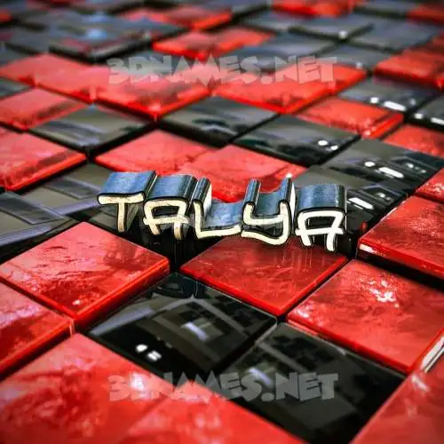 talya in Red Checkered style - 3D name wallpaper talya in Red Checkered style - 3D name wallpaper