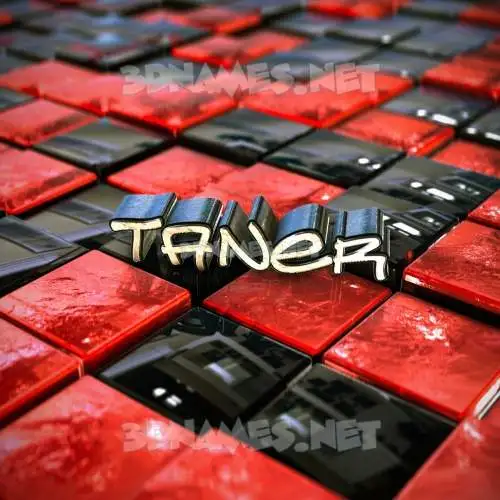 taner in Red Checkered style - 3D name wallpaper taner in Red Checkered style - 3D name wallpaper