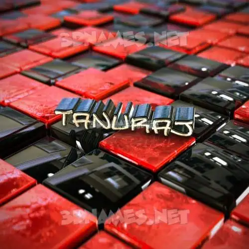 tanuraj in Red Checkered style - 3D name wallpaper tanuraj in Red Checkered style - 3D name wallpaper