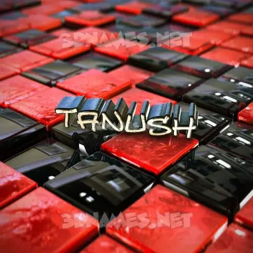 tanush in Red Checkered style - 3D name wallpaper tanush in Red Checkered style - 3D name wallpaper