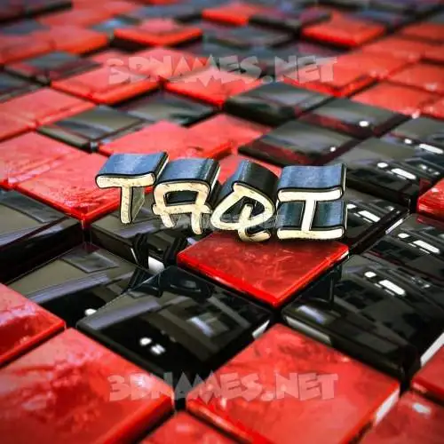 taqi in Red Checkered style - 3D name wallpaper taqi in Red Checkered style - 3D name wallpaper