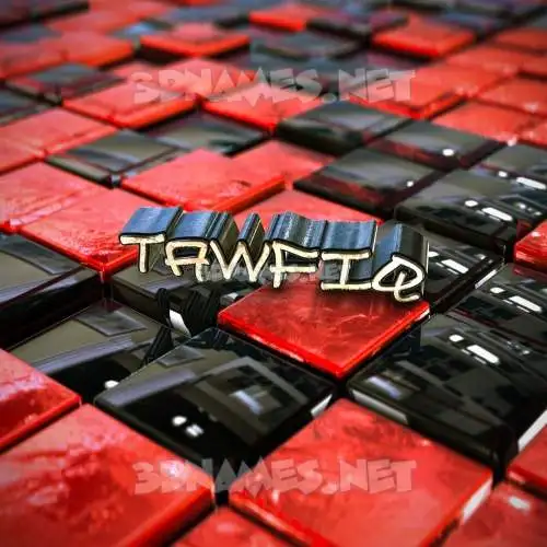tawfiq in Red Checkered style - 3D name wallpaper tawfiq in Red Checkered style - 3D name wallpaper
