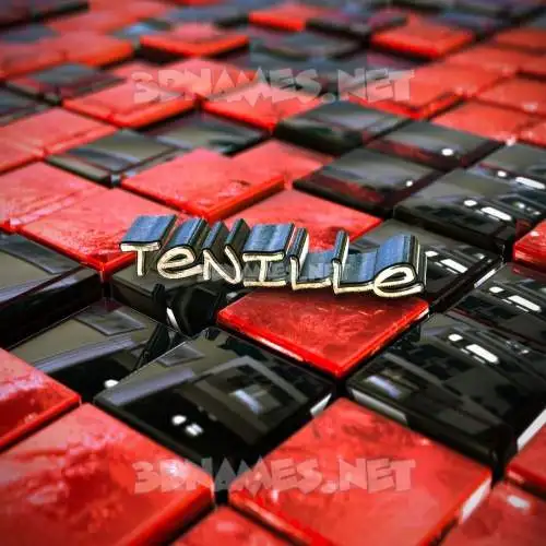 tenille in Red Checkered style - 3D name wallpaper tenille in Red Checkered style - 3D name wallpaper