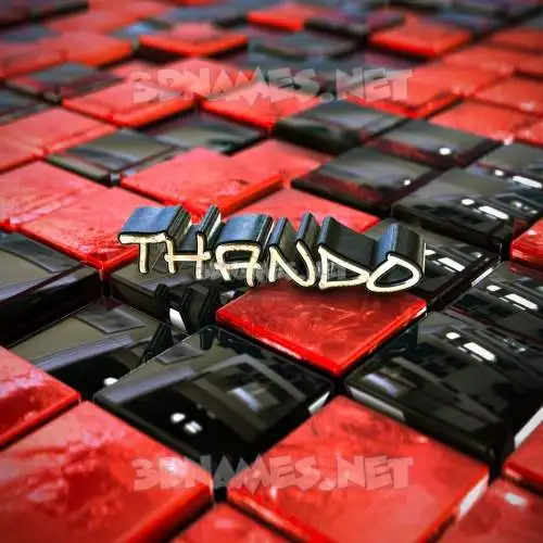 thando in Red Checkered style - 3D name wallpaper thando in Red Checkered style - 3D name wallpaper