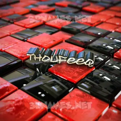 thoufeeq in Red Checkered style - 3D name wallpaper thoufeeq in Red Checkered style - 3D name wallpaper