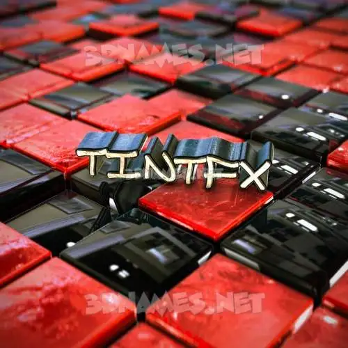 tintfx in Red Checkered style - 3D name wallpaper tintfx in Red Checkered style - 3D name wallpaper