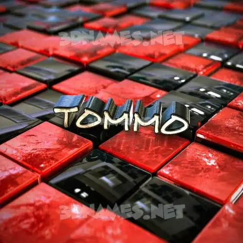 tommo in Red Checkered style - 3D name wallpaper tommo in Red Checkered style - 3D name wallpaper