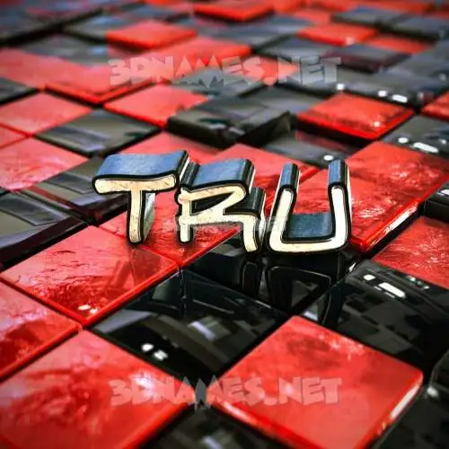 tru in Red Checkered style - 3D name wallpaper tru in Red Checkered style - 3D name wallpaper