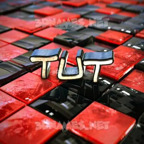 tut in Red Checkered style - 3D name wallpaper tut in Red Checkered style - 3D name wallpaper