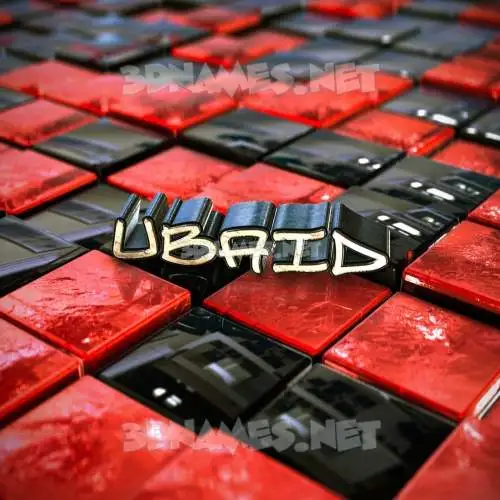ubaid in Red Checkered style - 3D name wallpaper ubaid in Red Checkered style - 3D name wallpaper