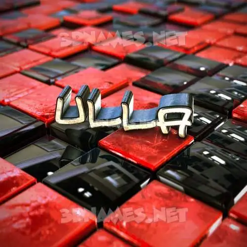 ulla in Red Checkered style - 3D name wallpaper ulla in Red Checkered style - 3D name wallpaper