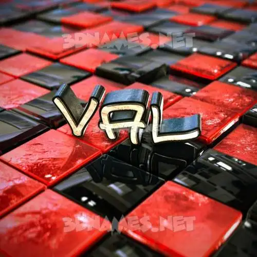 val in Red Checkered style - 3D name wallpaper val in Red Checkered style - 3D name wallpaper
