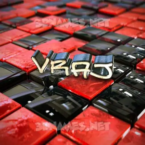 vraj in Red Checkered style - 3D name wallpaper vraj in Red Checkered style - 3D name wallpaper