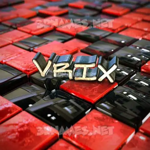vrix in Red Checkered style - 3D name wallpaper vrix in Red Checkered style - 3D name wallpaper