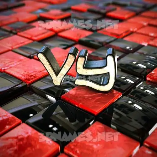 vy in Red Checkered style - 3D name wallpaper vy in Red Checkered style - 3D name wallpaper