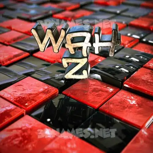 wah z in Red Checkered style - 3D name wallpaper wah z in Red Checkered style - 3D name wallpaper