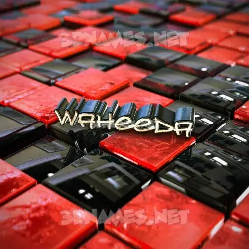 waheeda in Red Checkered style - 3D name wallpaper waheeda in Red Checkered style - 3D name wallpaper