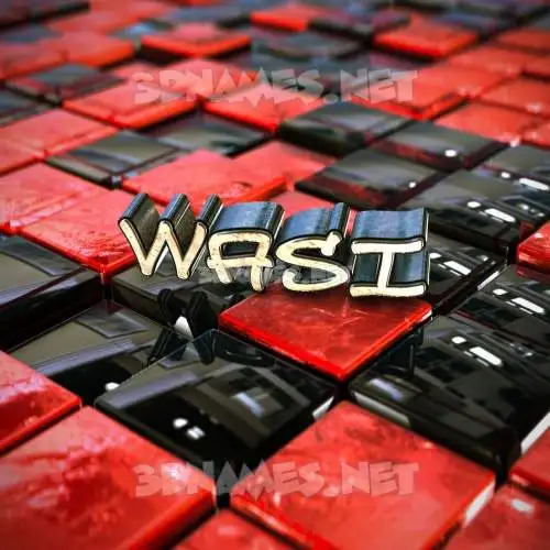 wasi in Red Checkered style - 3D name wallpaper wasi in Red Checkered style - 3D name wallpaper