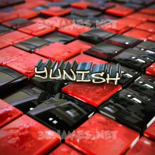 yunish in Red Checkered style - 3D name wallpaper yunish in Red Checkered style - 3D name wallpaper