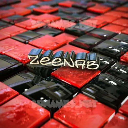 zeenab in Red Checkered style - 3D name wallpaper zeenab in Red Checkered style - 3D name wallpaper
