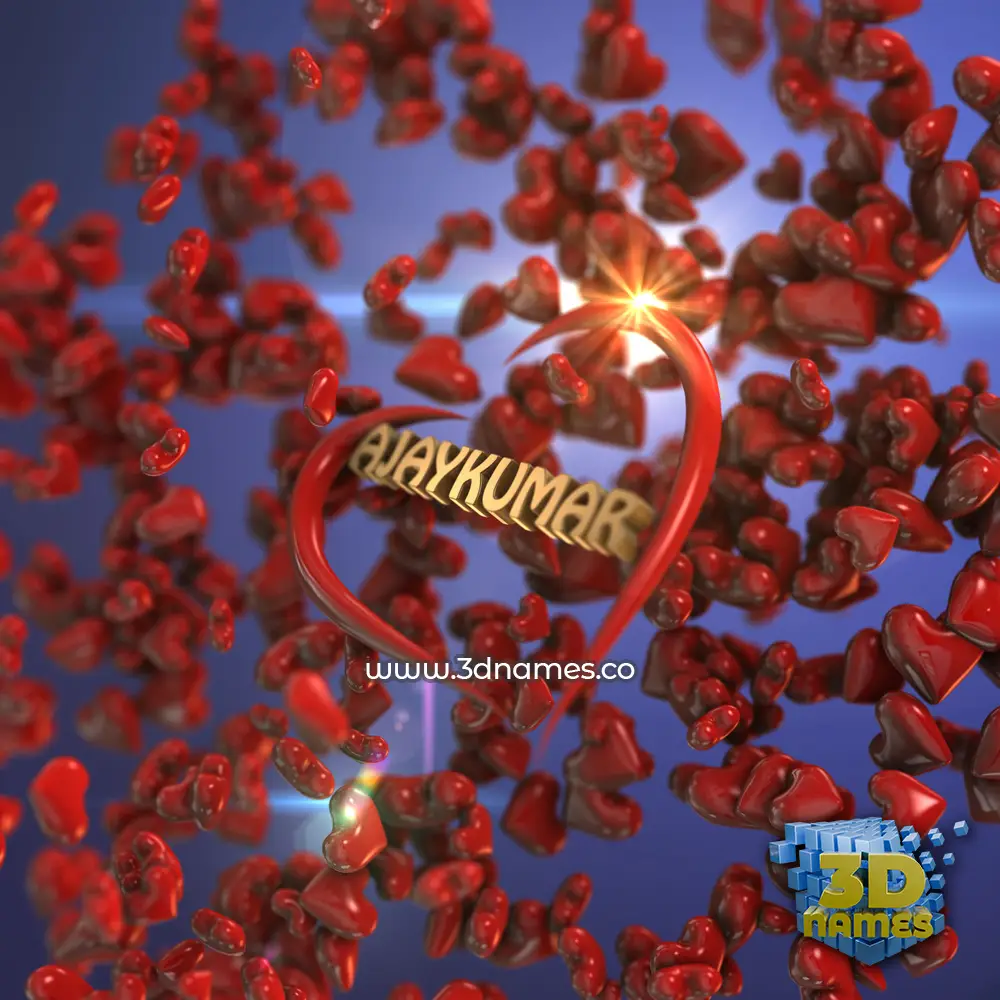 ajaykumar in Hearts style - 3D name wallpaper ajaykumar in Hearts style - 3D name wallpaper