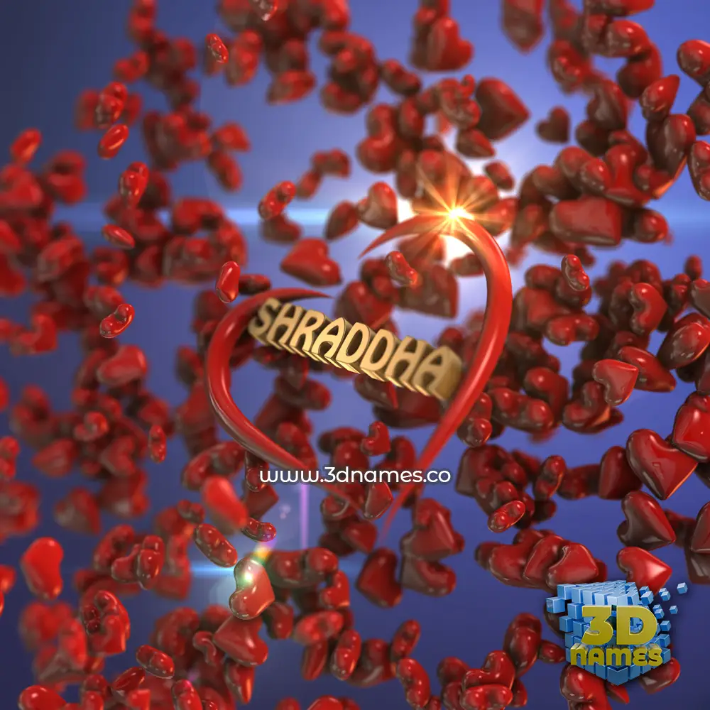 shraddha in Hearts style - 3D name wallpaper shraddha in Hearts style - 3D name wallpaper