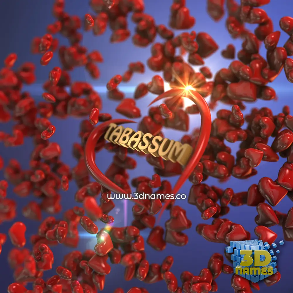 tabassum in Hearts style - 3D name wallpaper tabassum in Hearts style - 3D name wallpaper